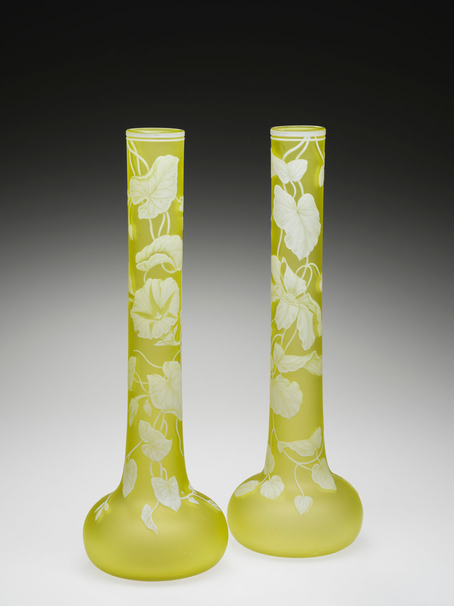 Pair of Cameo Vases